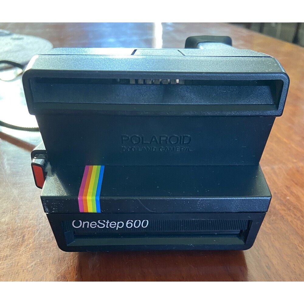 Vintage Polaroid OneStep 600 Instant Camera Rainbow Stripe with Strap Instant